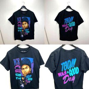 Ice Cube Graphic Rap Tee Medium Black Hip-Hop Shirt Good Day Song Adult Unisex